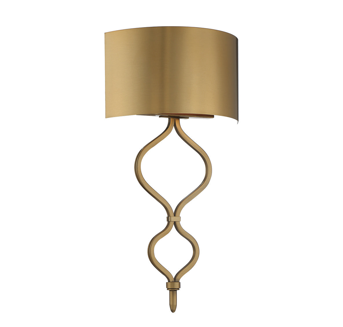 LED Wall Sconce in Warm Brass