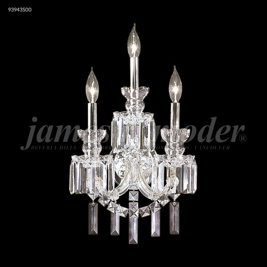 Buckingham 3 Light Wall Sconce - Swarovski crystals (Clear)