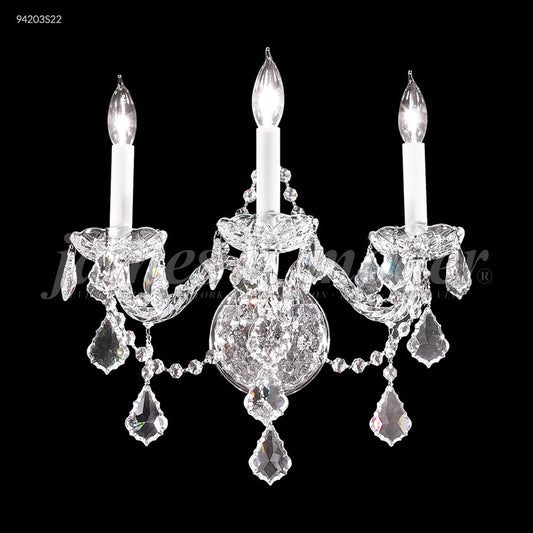 Vienna Glass Arm 3 Arm Wall Sconce - IMPERIAL Crystal (Clear)