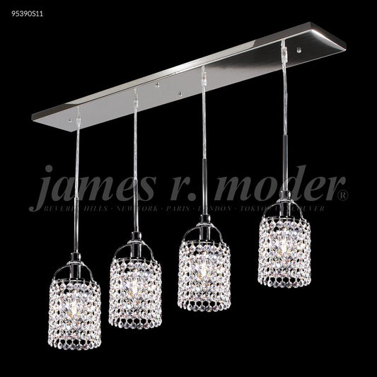 Tekno Mini Bar with 4 Round Heads - Swarovski crystals (Topaz)