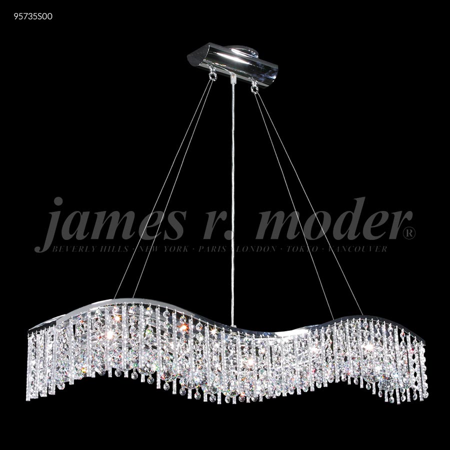 Fashionable Broadway Wave Chandelier - Swarovski crystals (Clear)