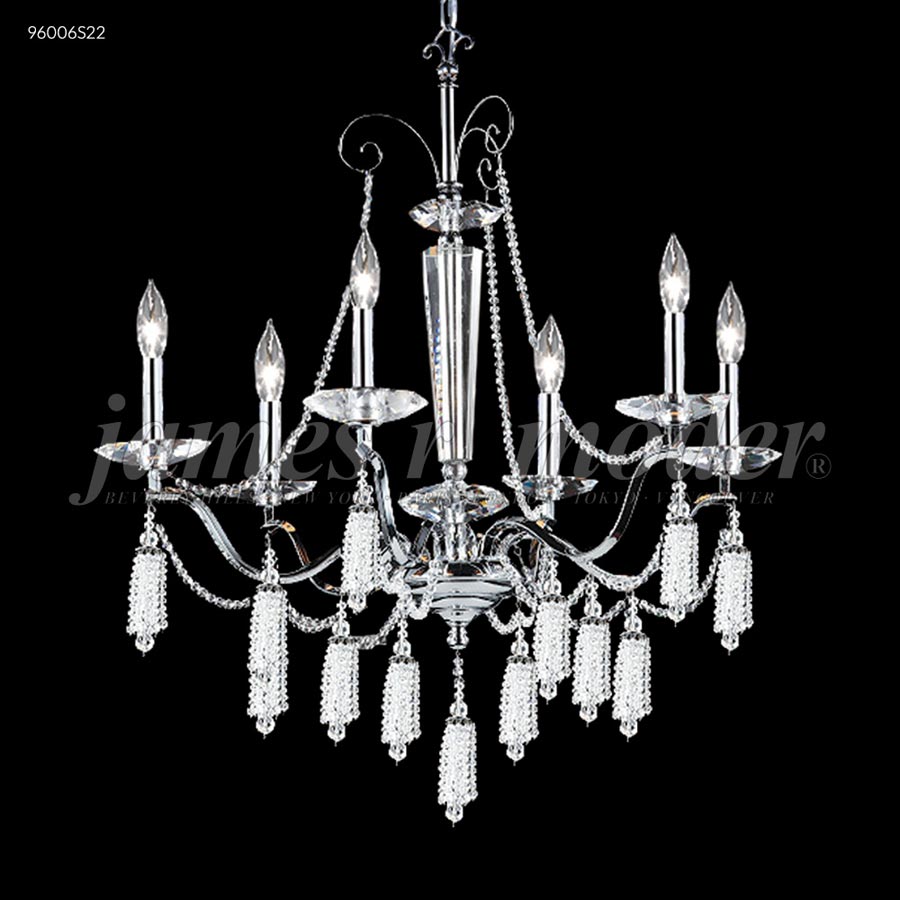 Tassel Collection 6 Arm Chandelier - Swarovski crystals (Clear)