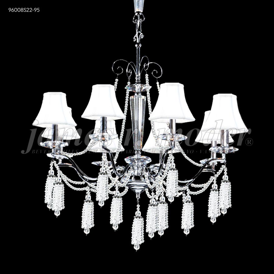 Tassel Collection 8 Arm Chandelier - IMPERIAL Crystal (Jet Black)