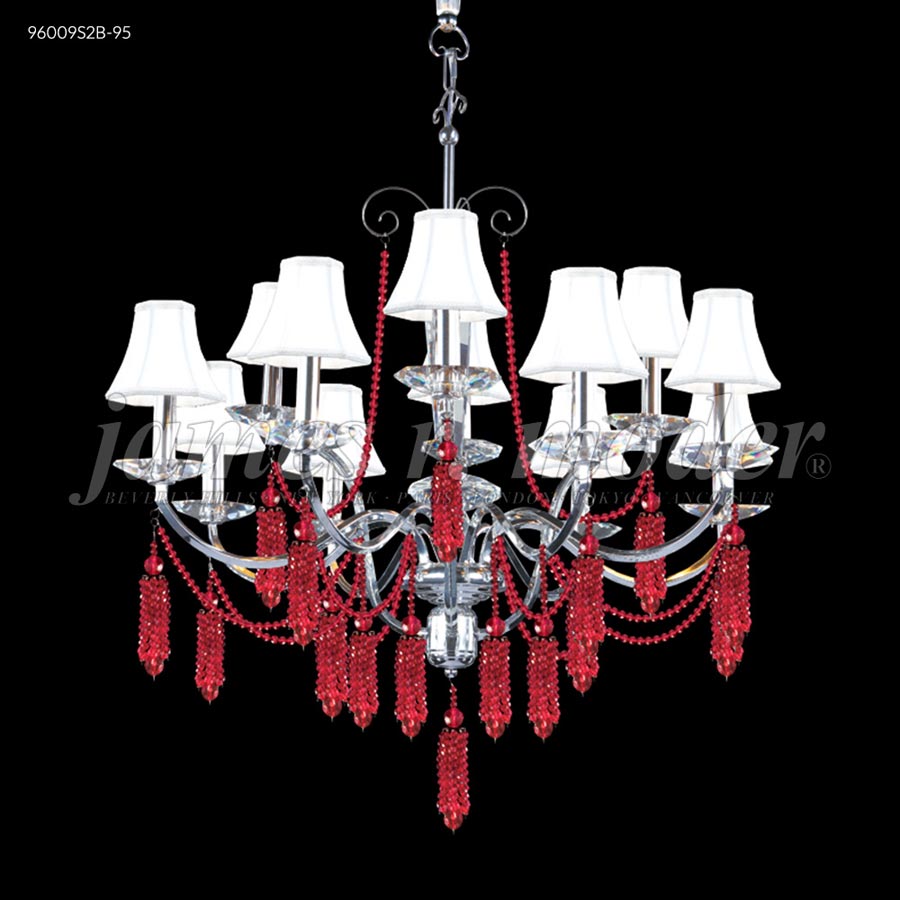 Tassel Collection 12 Arm Chandelier - Swarovski crystals (Bordeaux Accents)