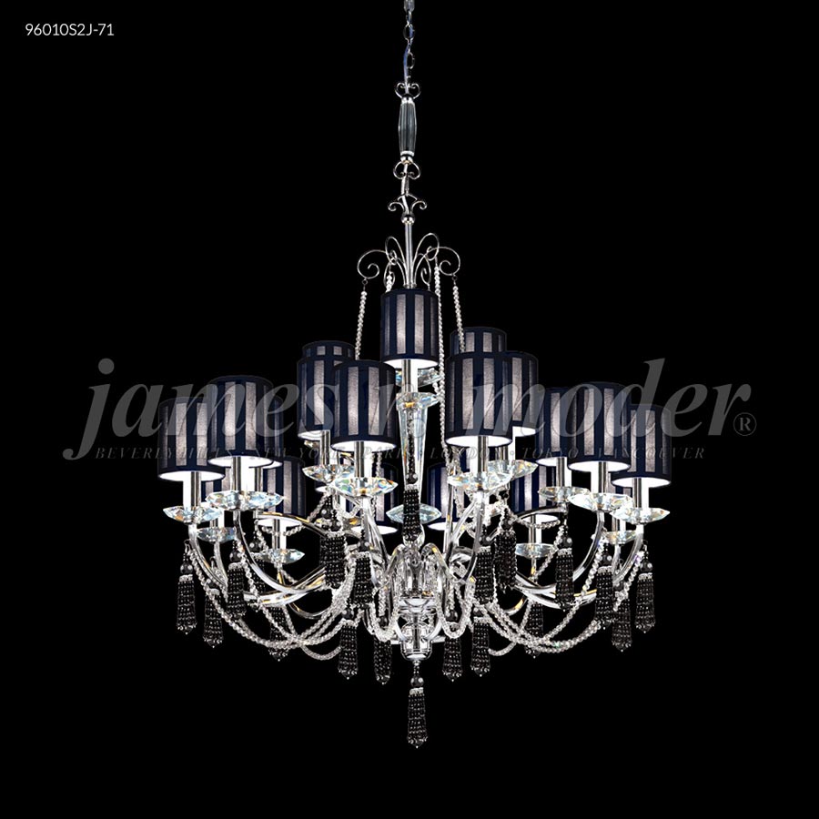 Tassel Collection 21 Arm Chandelier - IMPERIAL Crystal (Jet Black)