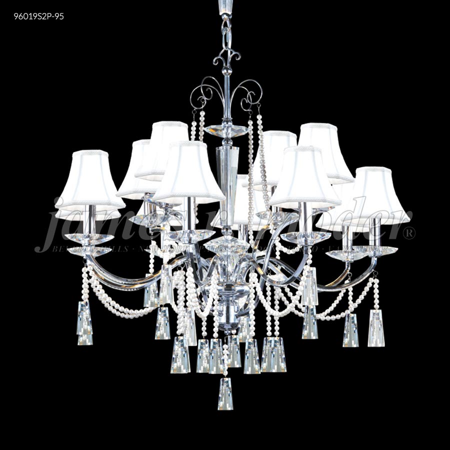 Pearl Collection 12 Arm Chandelier - Swarovski crystals (Clear)
