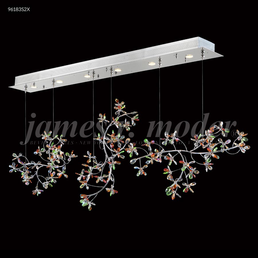 Continental Fashion Floral Chandelier - SPECTRA CRYSTAL by Swarovski -Clear