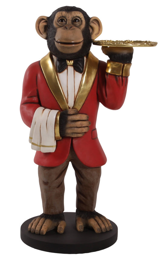 Chimp Waiter 37.5" Tall
