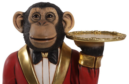 Chimp Waiter 37.5" Tall