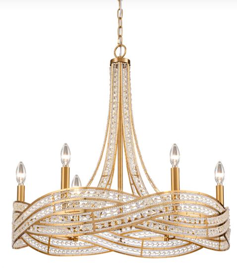 ANASTASIA 27" CHANDELIER 6 LIGHT