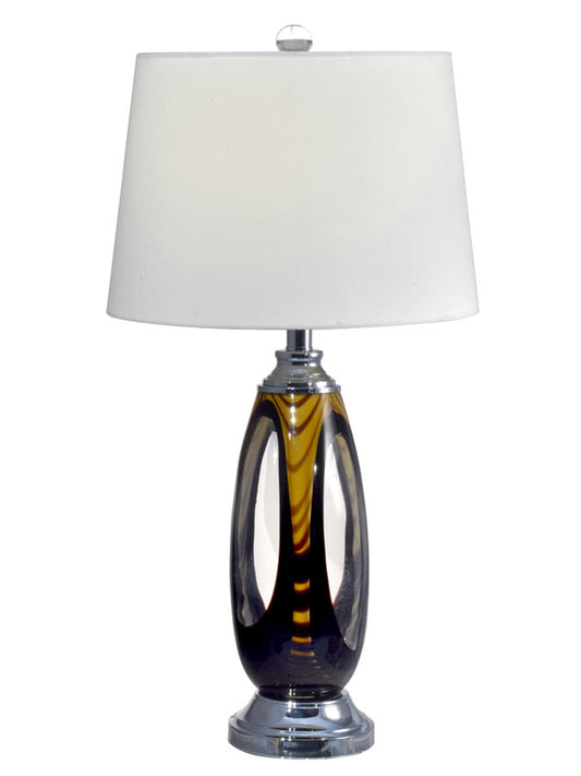 Bengal Tiger 28.25"H Art Glass Table Lamp