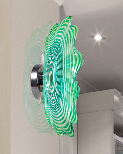 Waterfront 20"D Art Glass Wall Light Fixture