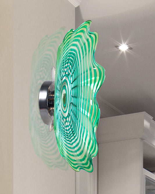 Waterfront 20"D Art Glass Wall Light Fixture