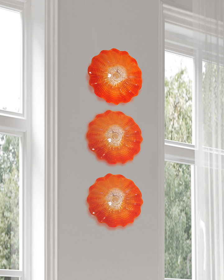 Titan 9"D Hand Blown Art Glass Wall Decor