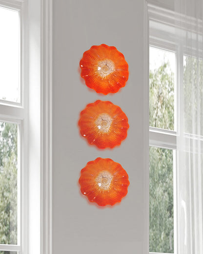 Titan 9"D Hand Blown Art Glass Wall Decor