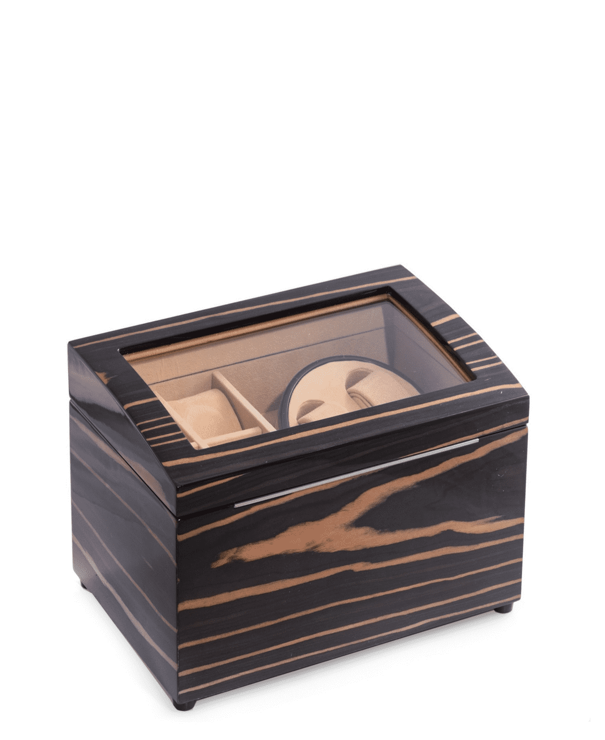 LACQUERED BURL WOOD WATCH BOX