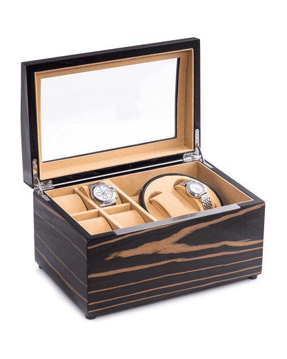 LACQUERED BURL WOOD WATCH BOX