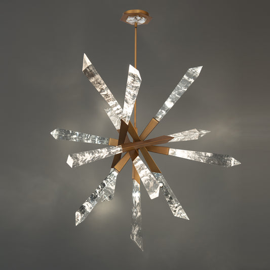 Solitude 33.5" Optic Haze Quartz Chandelier