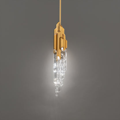 ORGANZA OPTIC HAZE QUARTZ LED PENDANT 