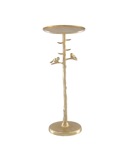 Whimsical Luminous Gold Finish Accent Table