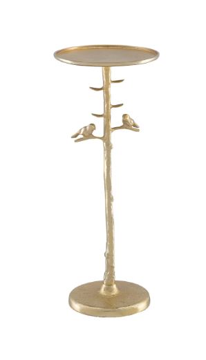 Whimsical Luminous Gold Finish Accent Table