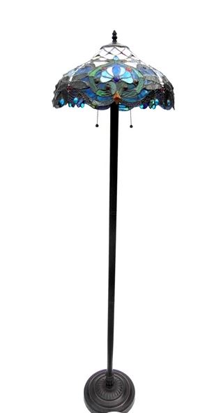 Hand Crafted Tiffany-Style Floor Lamp