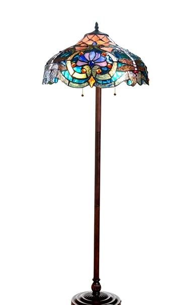 Hand Crafted Tiffany-Style Floor Lamp