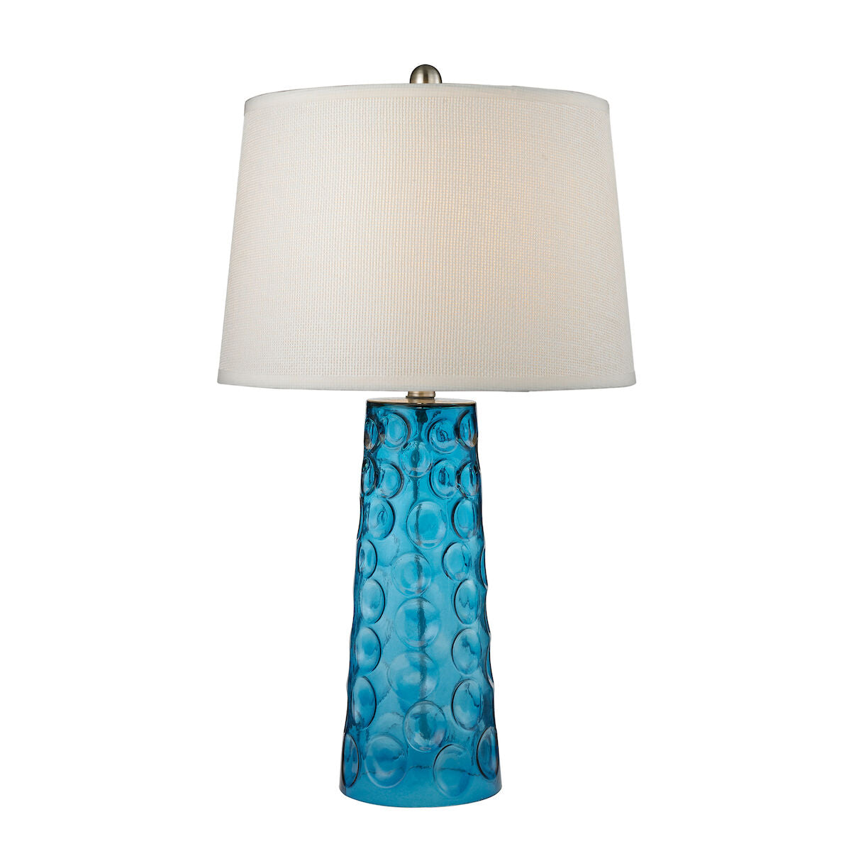 Blue Hammered Glass 27" Table Lamp