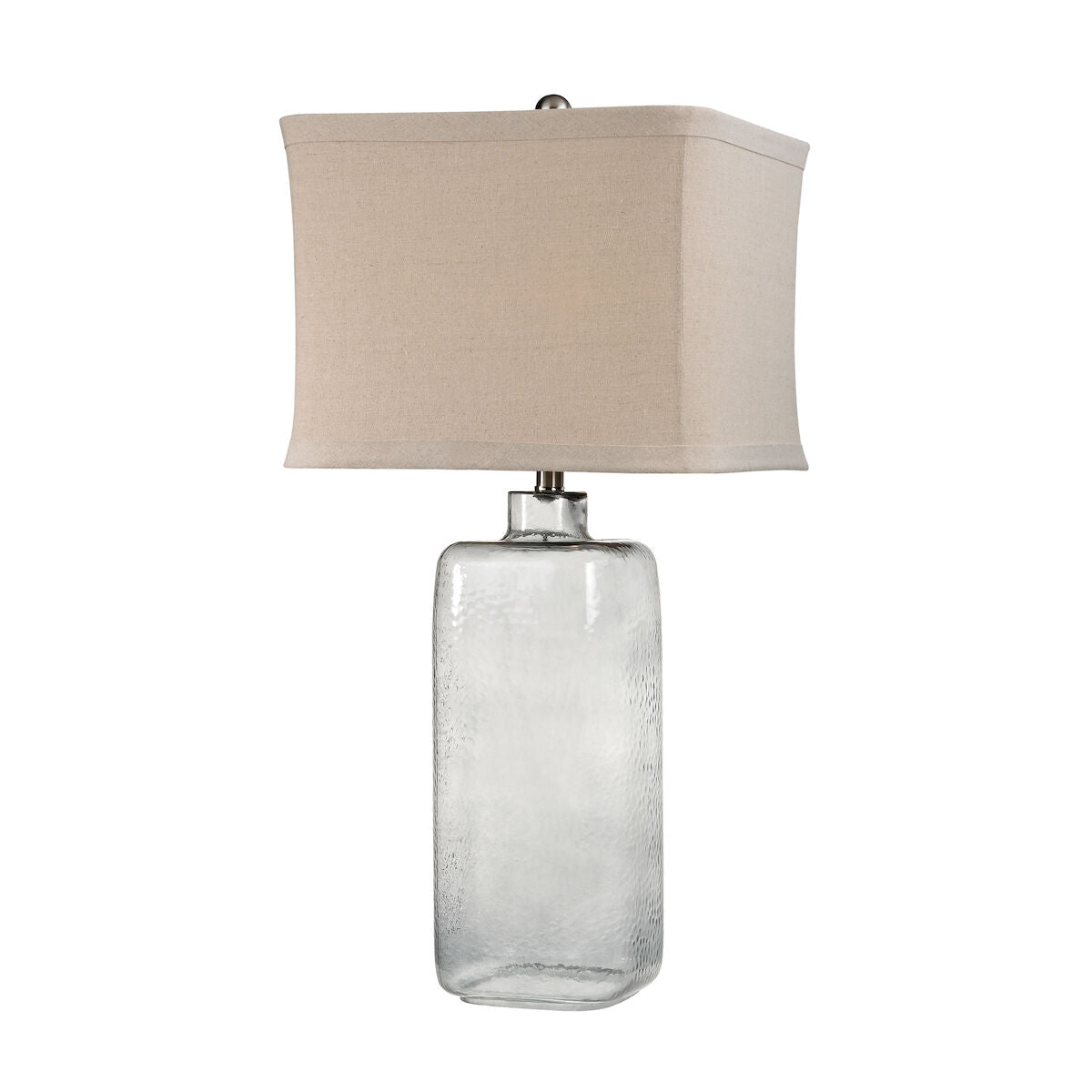 31" Hammered Grey Glass Lamp