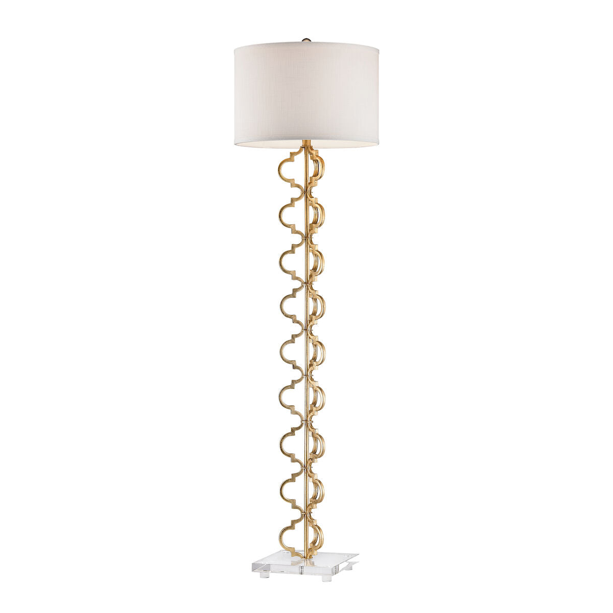 Castile 1 Light Floor Lamp In Gold Leaf