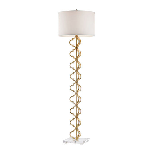 Castile 1 Light Floor Lamp In Gold Leaf