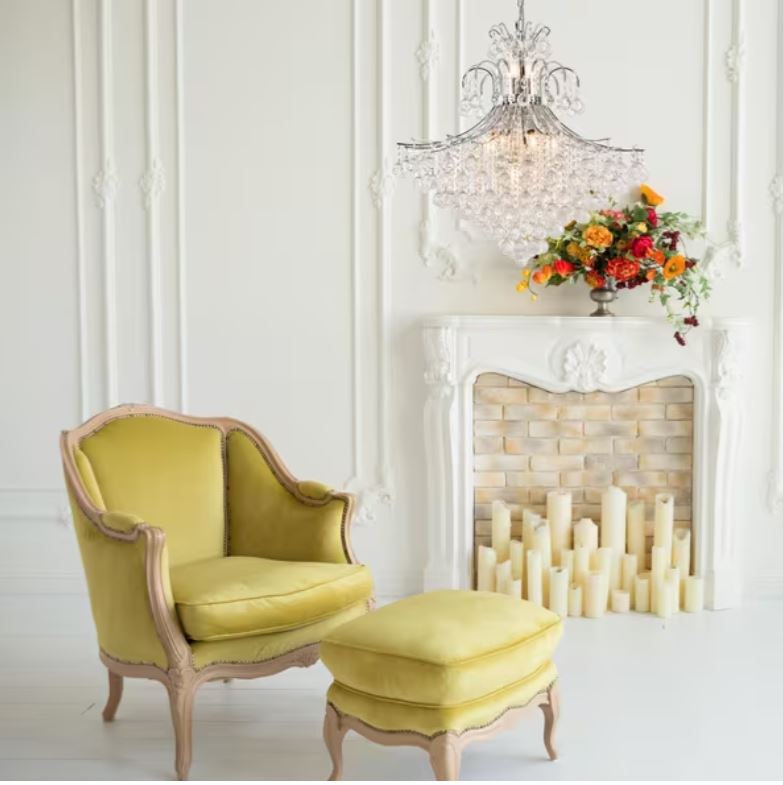 CRYSTAL BALL15 LIGHT CHANDELIER 31"