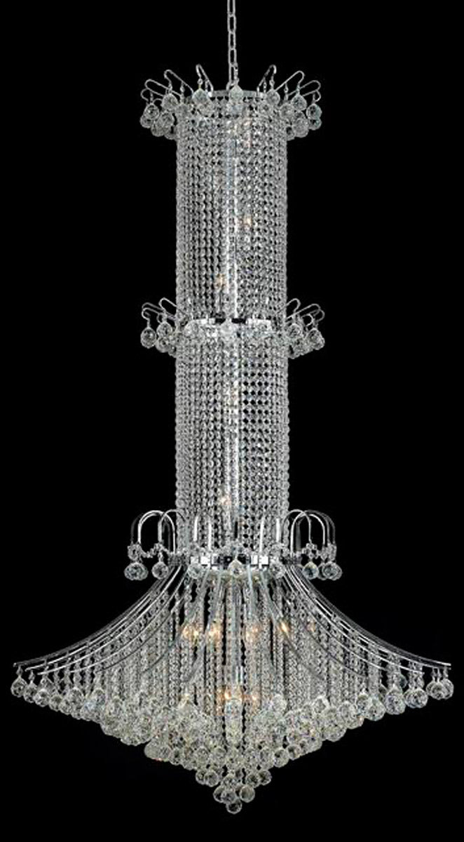 Toureg 20 Light 44 inch Chrome Foyer Ceiling Light in Royal Cut