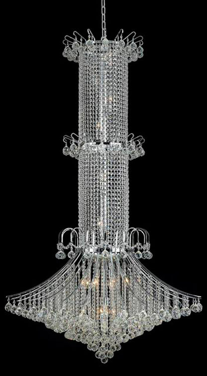 Toureg 20 Light 44 inch Chrome Foyer Ceiling Light in Royal Cut