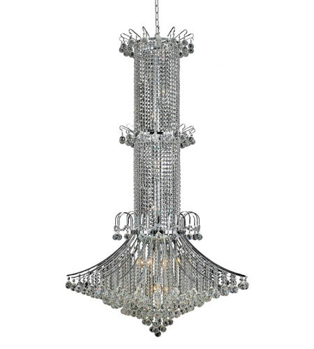 Toureg 20 Light 44 inch Chrome Foyer Ceiling Light in Royal Cut