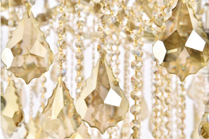 "La Grande Dame" 54"W x 72"H Maria Theresa with Golden Teak Crystal