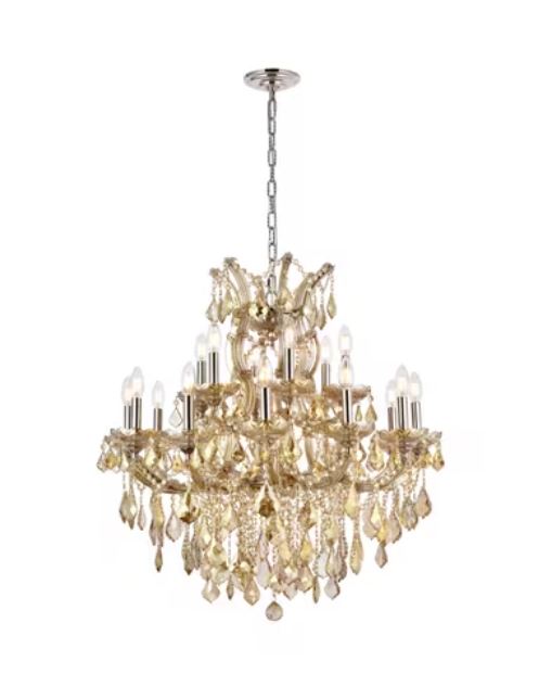 30" Maria Theresa 19LT WITH GOLDEN TEAK CRYSTAL