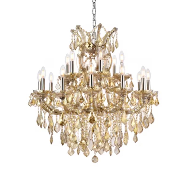 30" Maria Theresa 19LT WITH GOLDEN TEAK CRYSTAL