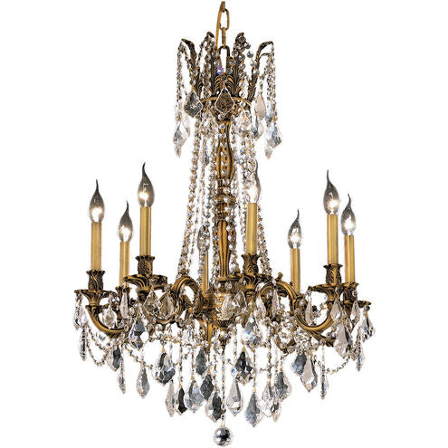 Rosalia 8lt  Brass Cast Chandelier French Gold