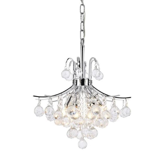 16" 6 LT Crystal Ball Chandelier