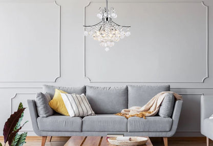 16" 6 LT Crystal Ball Chandelier