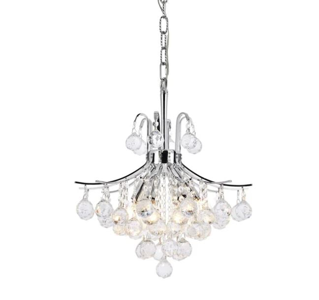 16" 6 LT Crystal Ball Chandelier