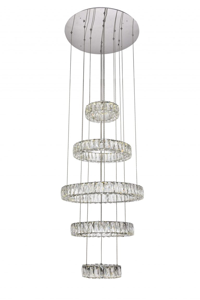 5 Light Crystal Rings LED 
