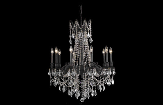 Rosalia Collection Chandelier Dark Bronze Finish 10Lt