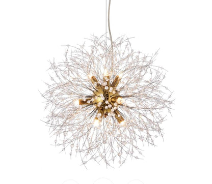 18" Crystal Pendant Bright Gold Finish