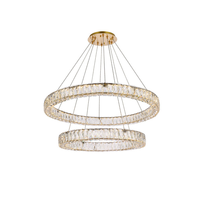 36" DOUBLE RINGS LED CRYSTAL