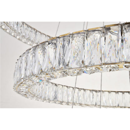  Integrated LED light Gold Chandelier Clear Royal Cut Crystal 
