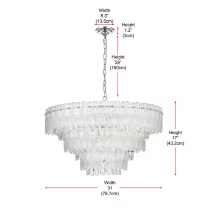 EMILLIA CRYSTAL TIERED PENDANT