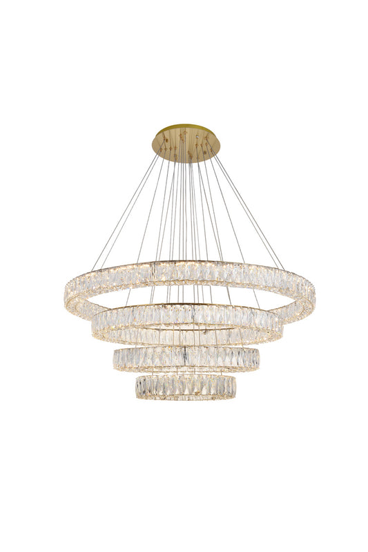 42" THREE TIER CRYSTAL LED RINGS