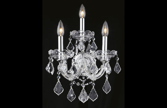 Maria Theresa Collection Wall Sconce Chrome Finish 3Lt